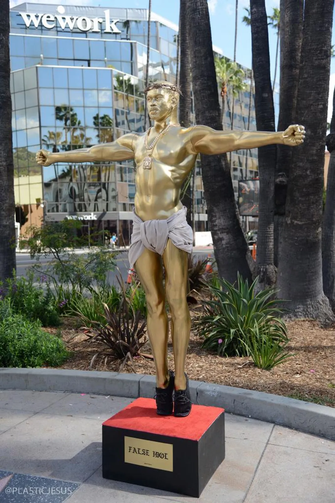 Kanye West Inspires Artist Plastic Jesus' False Idol Sculpture