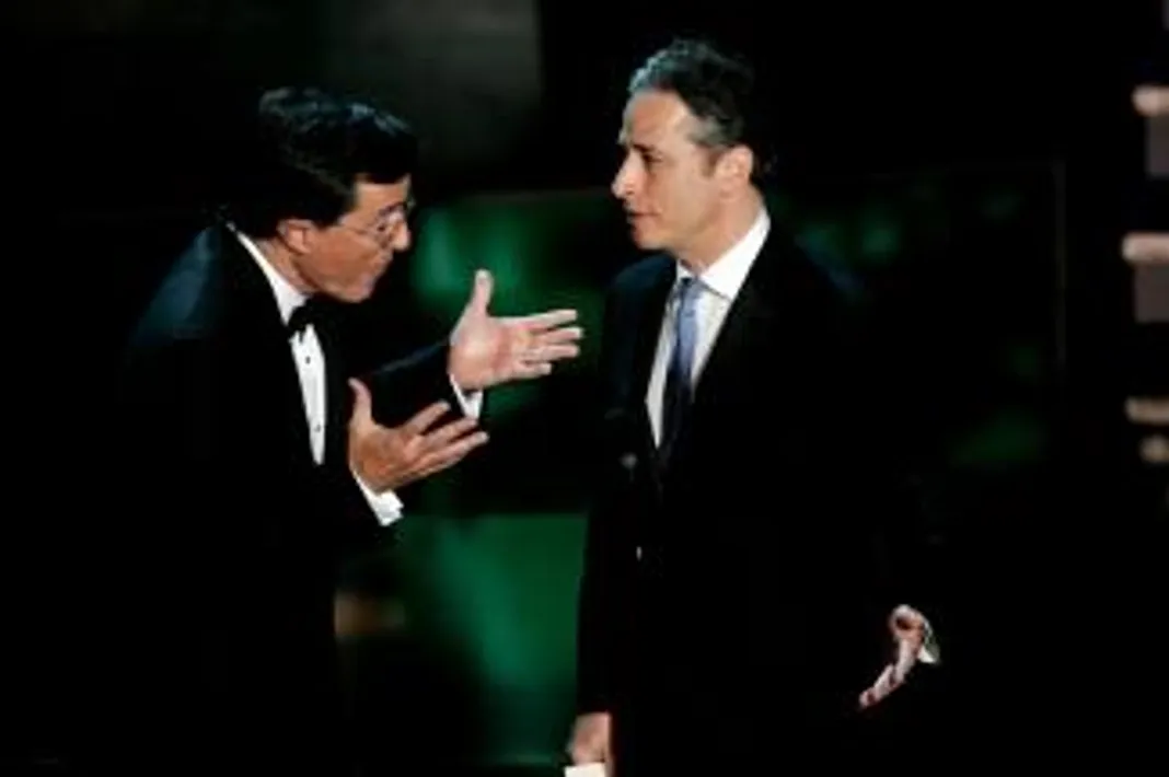 The Funniest Emmys Moments of All Time Stephen Colbert, Jon Stewart