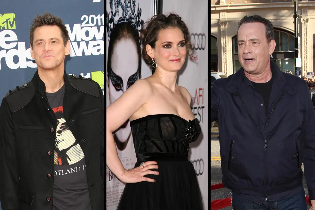 Winona Ryder,Jim Carrey,Tom Hanks